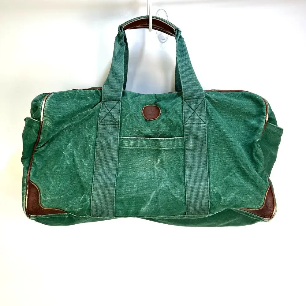 Vintage J.Crew Green Canvas Duffle Bag